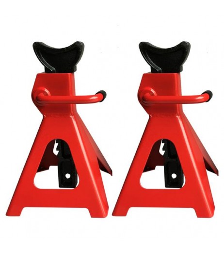 1 Pair of 3 Ton Jack Stands Red