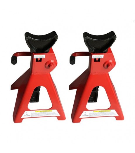 1 Pair of 3 Ton Jack Stands Red