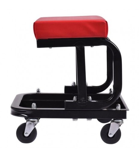 U-Shaped Rolling Creeper Seat Red & Black